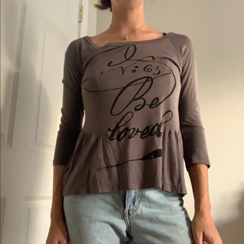 Juicy Couture gray “be loved” shirt